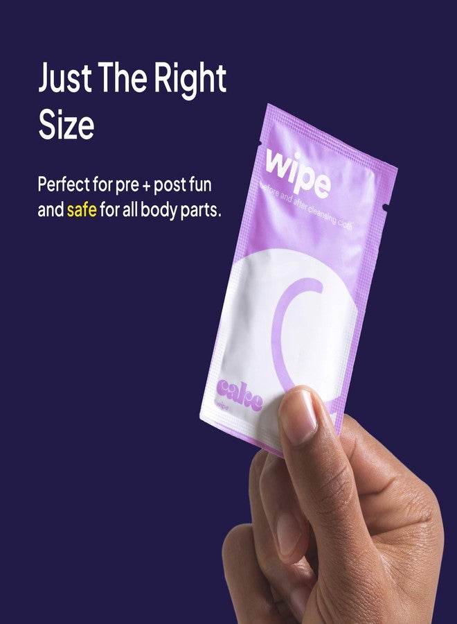 CAKE Hello Cake Sex Wipes - Individually Wrapped, Organic Flushable Wipes for Adults - Hypoallergenic, pH-Balanced, Hygiene Wipes for Women, Men and Couples (12 Count Bag) - Image 3